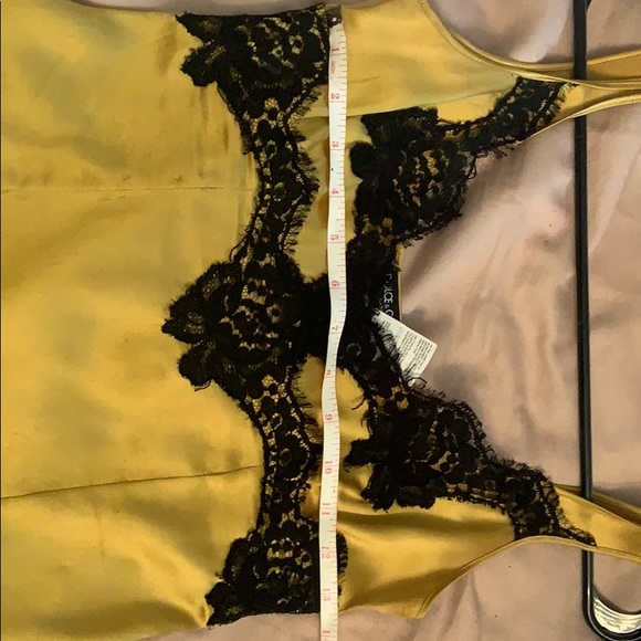 Dolce&gabana mustard silk and lace top - Picture 6 of 8